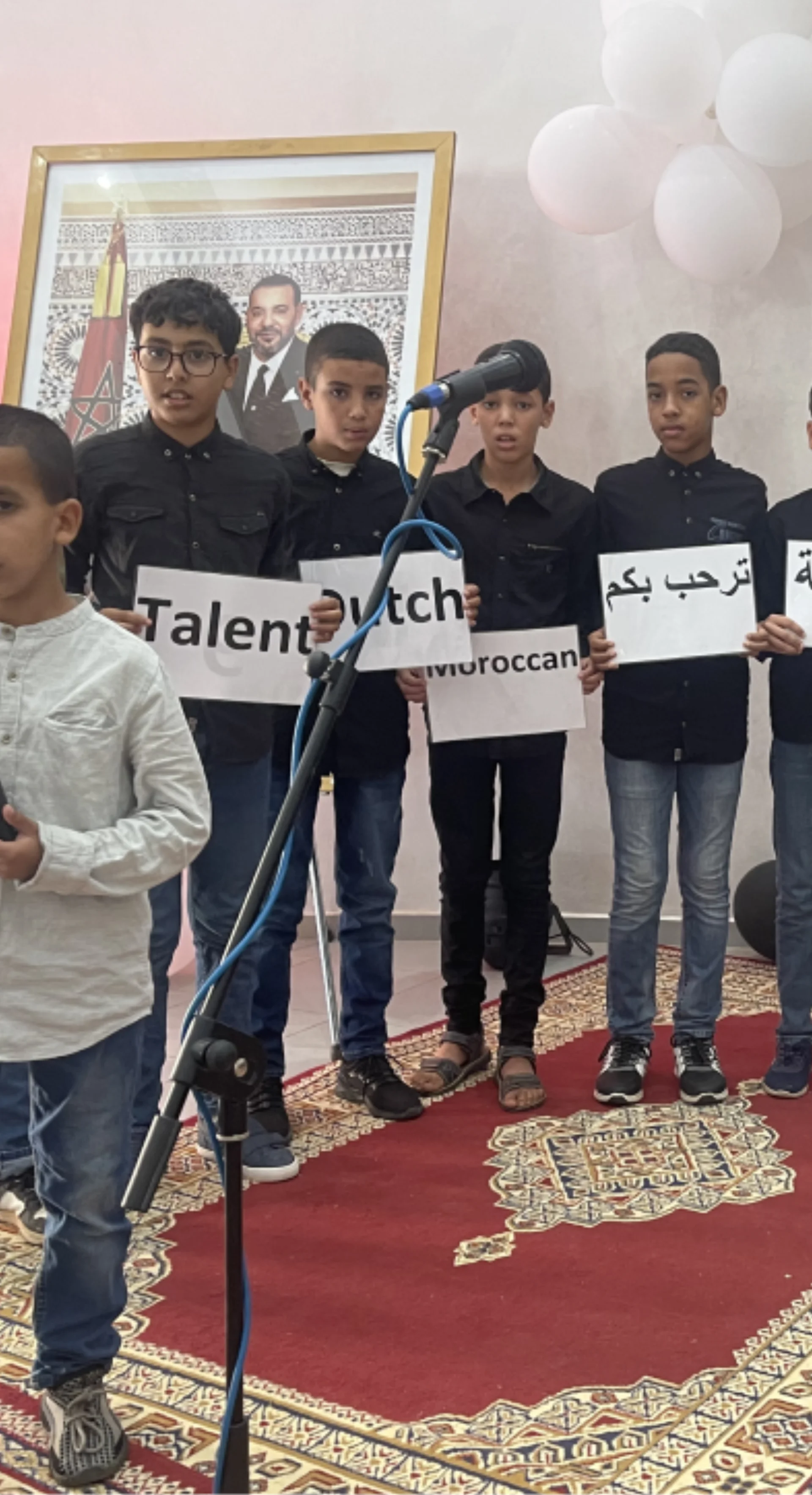 Children holding signs